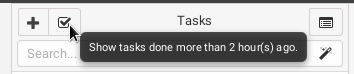 Tooltip for Tasks List