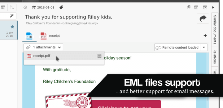 EML files support